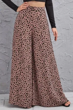 Animal Print High-Rise Pants