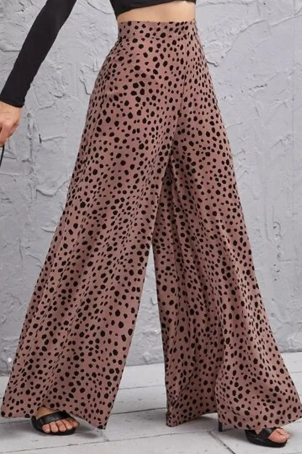 Animal Print High-Rise Pants