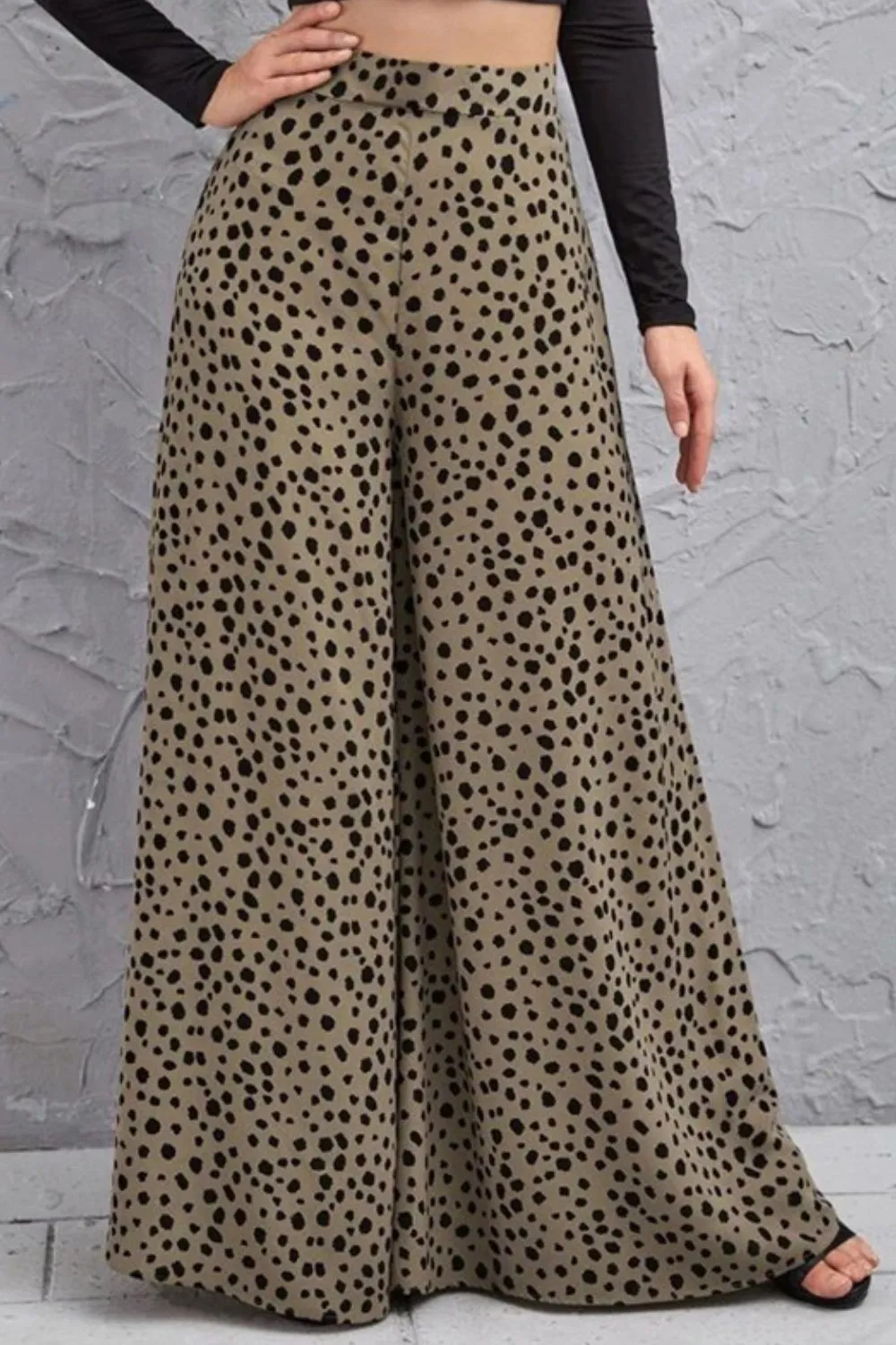 Animal Print High-Rise Pants