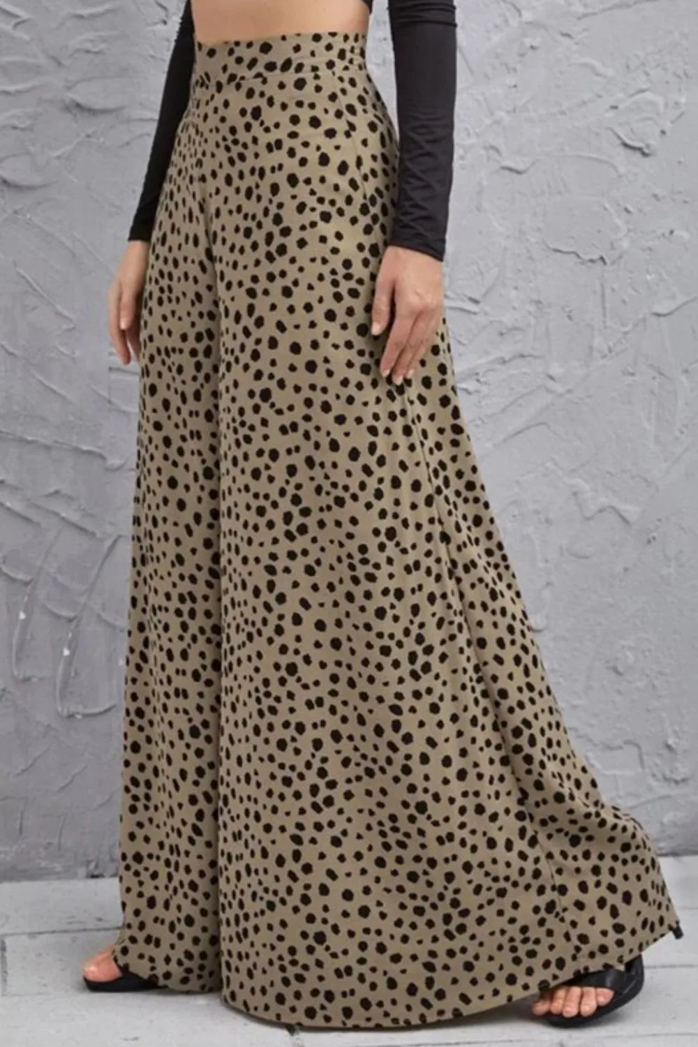 Animal Print High-Rise Pants