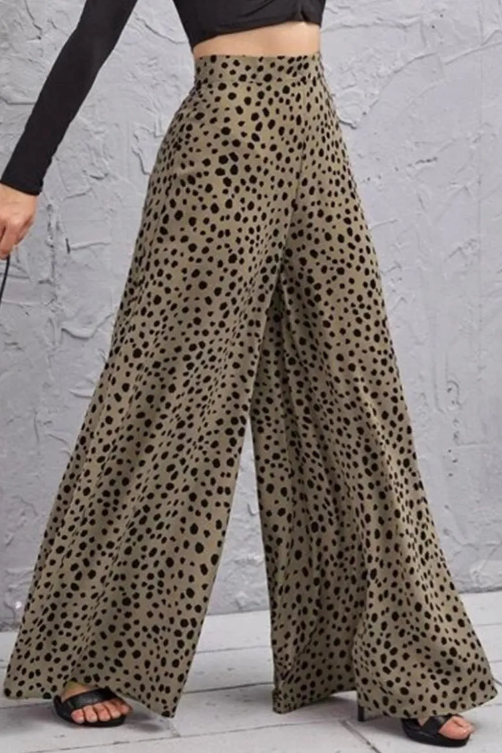 Animal Print High-Rise Pants