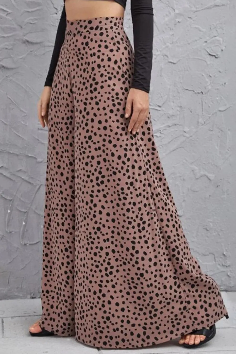 Animal Print High-Rise Pants