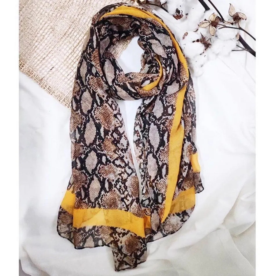 Annie Python Print Scarf