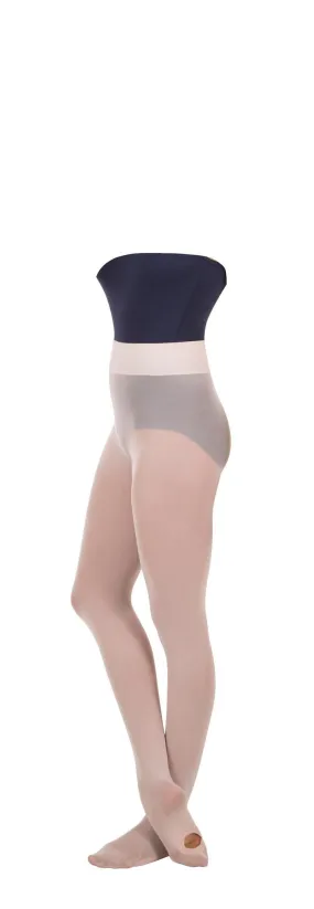 Body Wrappers - TOTALSTRETCH SMOOTH KNIT WIDE WAIST CONVERTIBLE TIGHTS - Child - C41