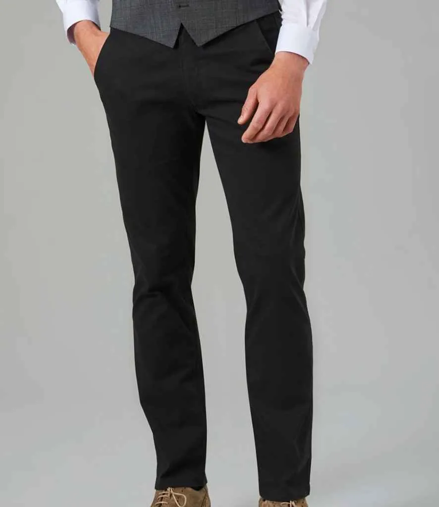 Brook Taverner Miami Slim Fit Chino Trousers | Black