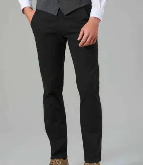 Brook Taverner Miami Slim Fit Chino Trousers | Black
