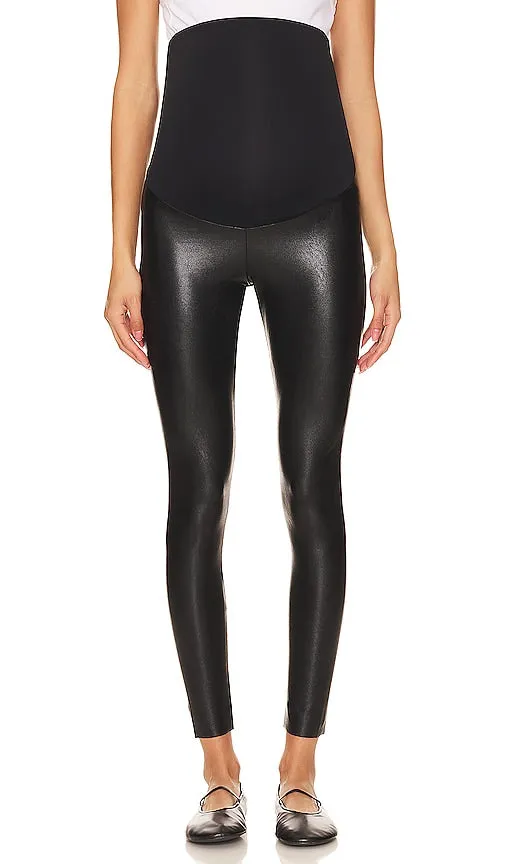 Commando Faux Leather Maternity Legging in Black