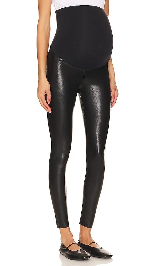 Commando Faux Leather Maternity Legging in Black