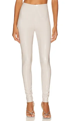 Commando Faux Patent Leather Legging in Light Grey