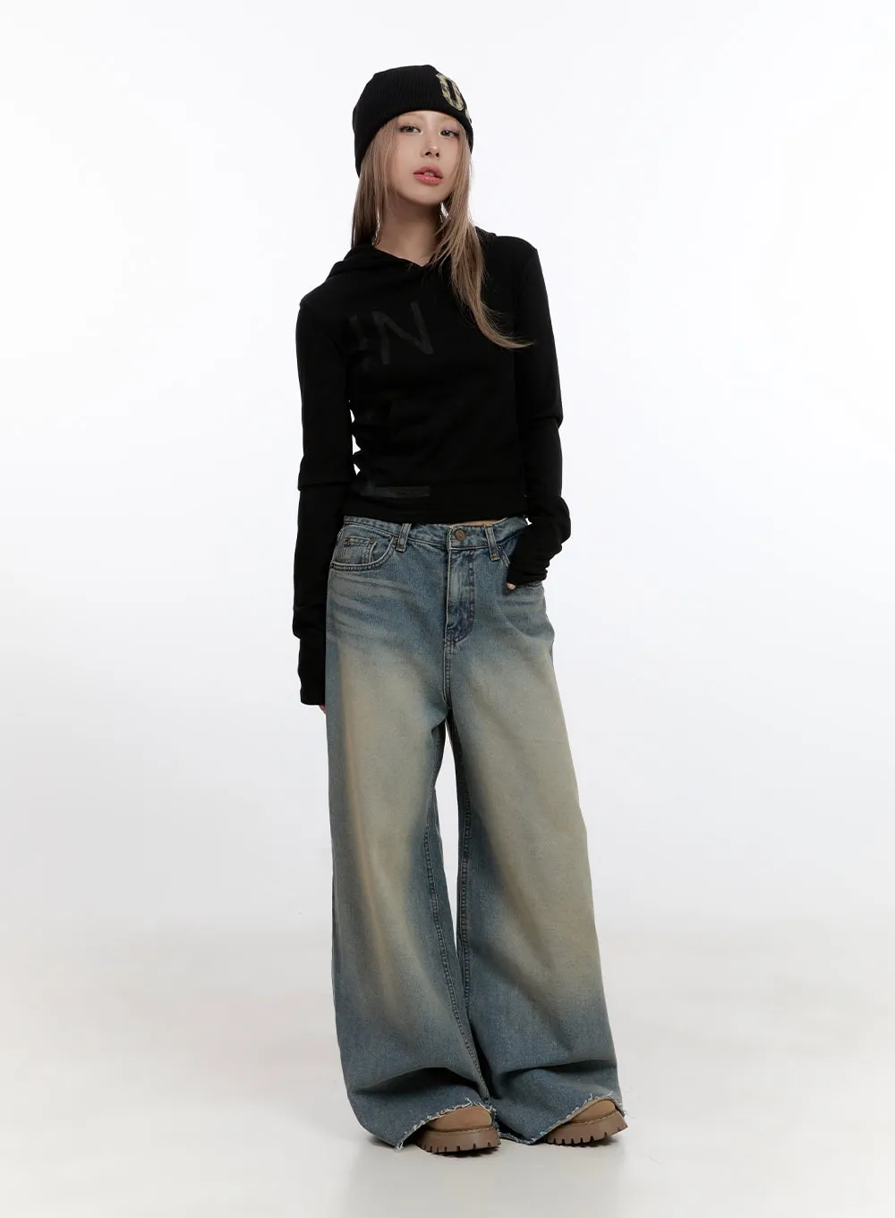 Felicia Cotton Wide Fit Baggy Jeans CN425