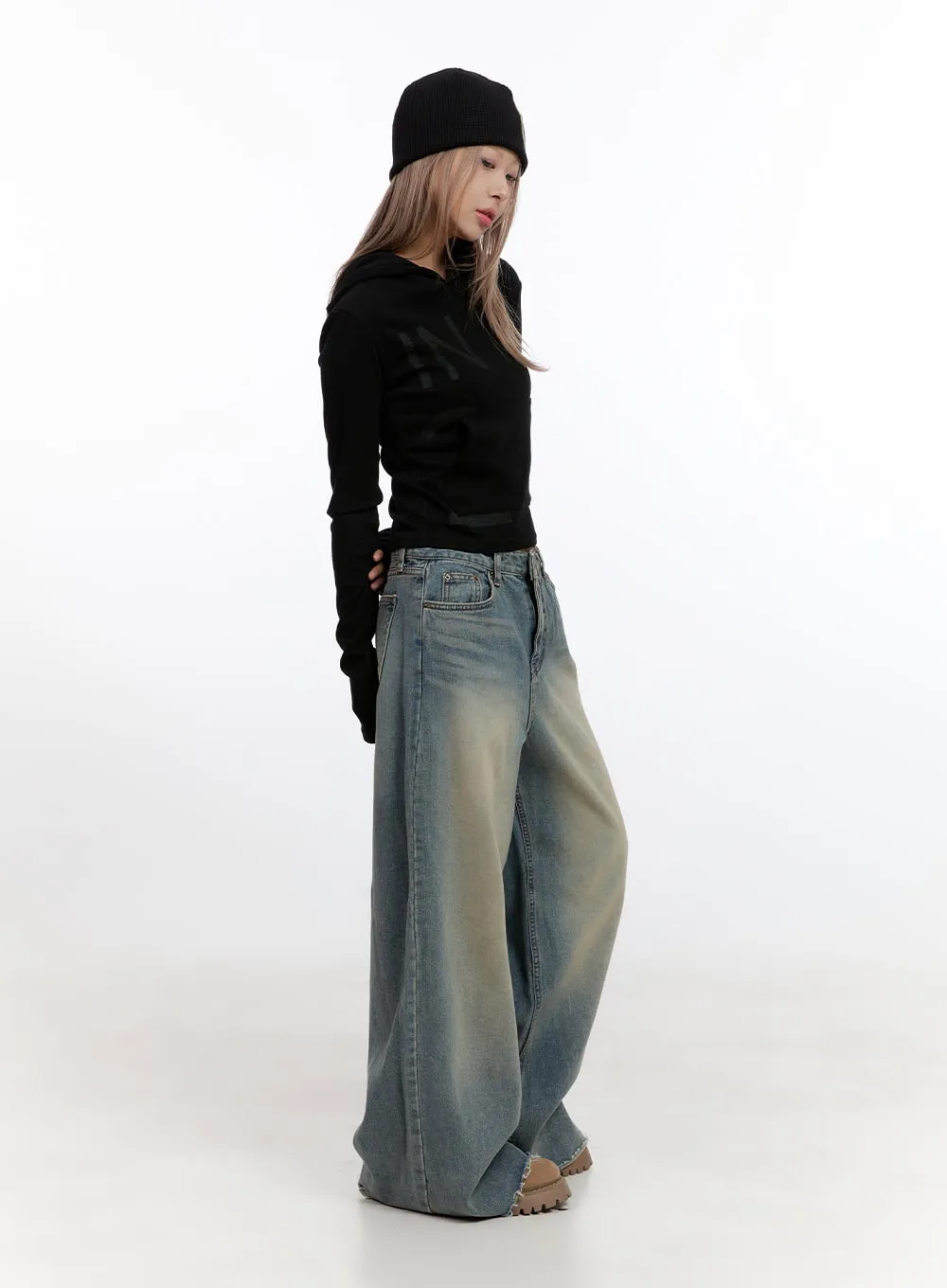 Felicia Cotton Wide Fit Baggy Jeans CN425