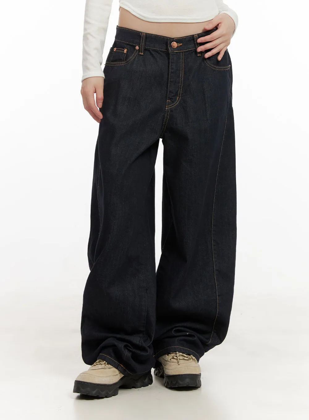 Fernanda Balloon-Fit Baggy Jeans CJ502