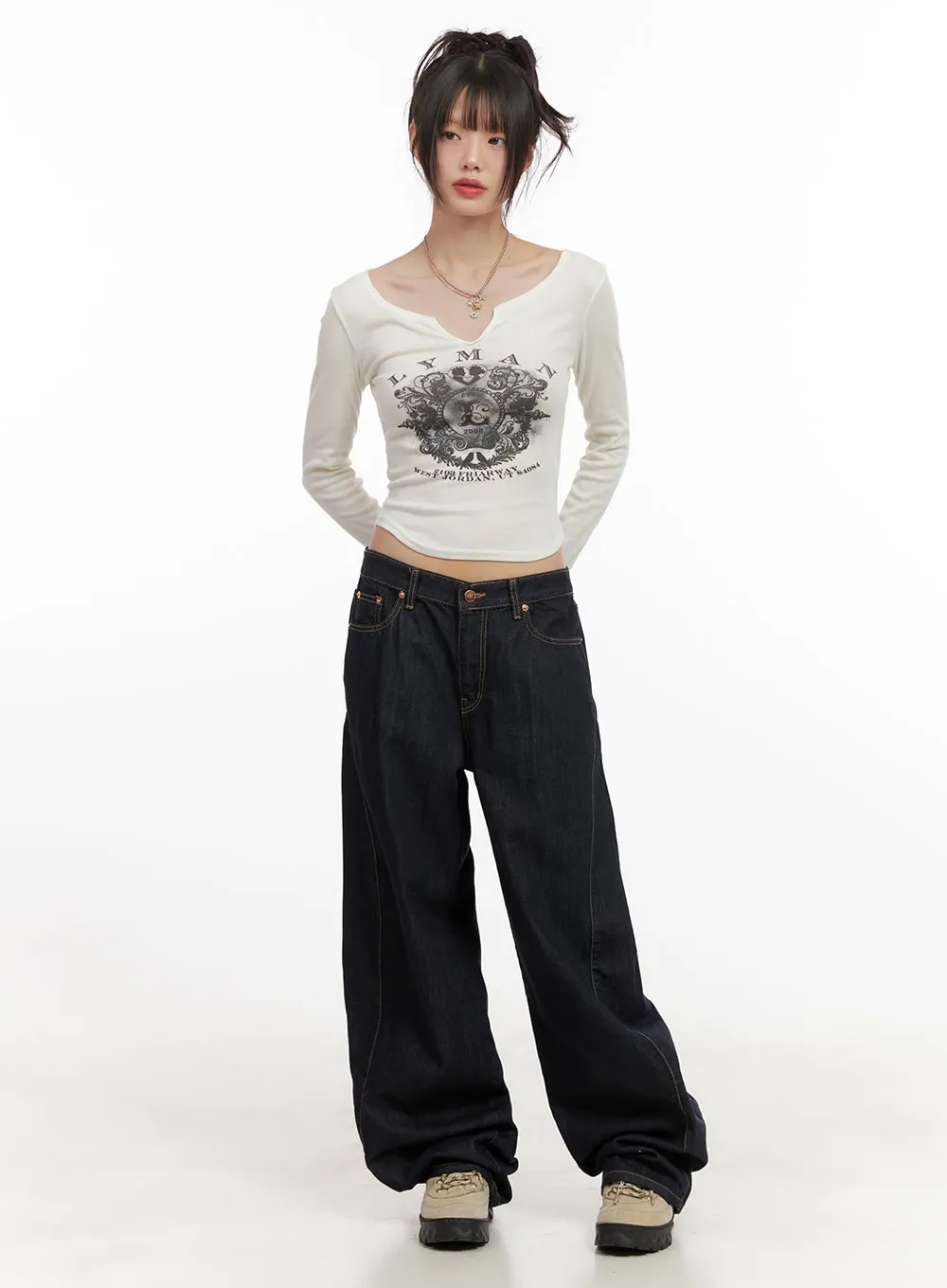 Fernanda Balloon-Fit Baggy Jeans CJ502