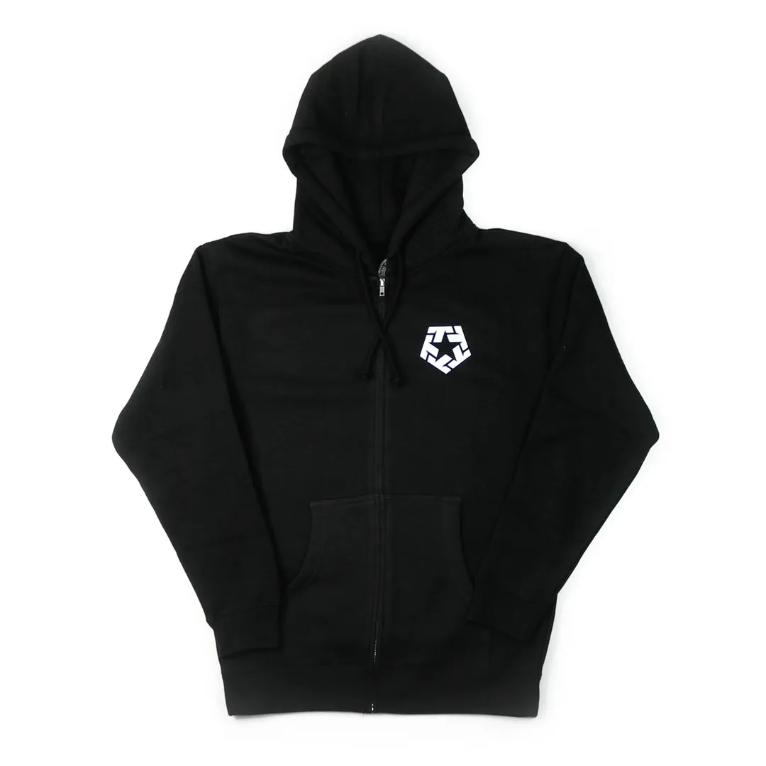 FONT LOGO - Black Men's Zip hoodie