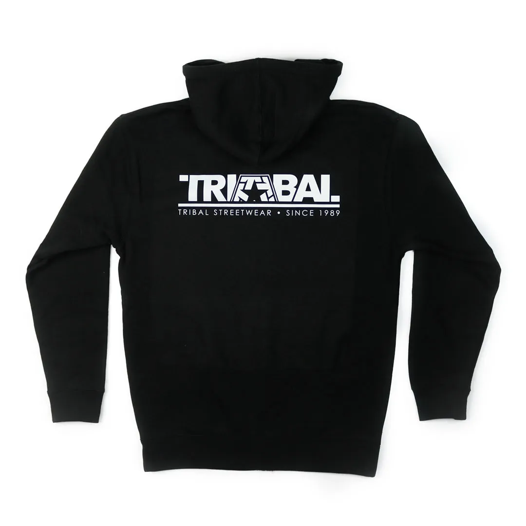 FONT LOGO - Black Men's Zip hoodie
