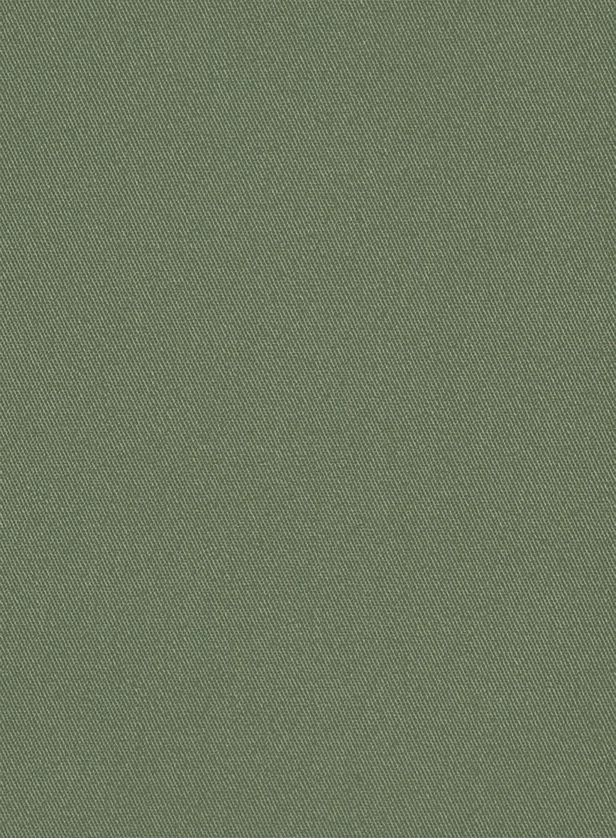 Green Cotton Power Stretch Chino Suit