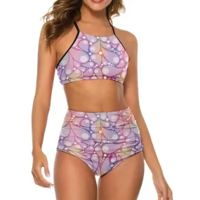 Halter Bikini Set with High-Rise Bottoms