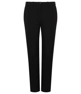 Henbury Ladies Stretch Chino Trousers | Black