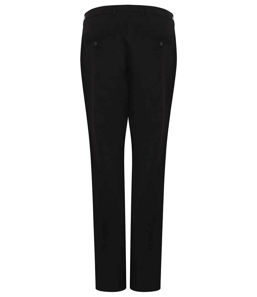 Henbury Ladies Stretch Chino Trousers | Black