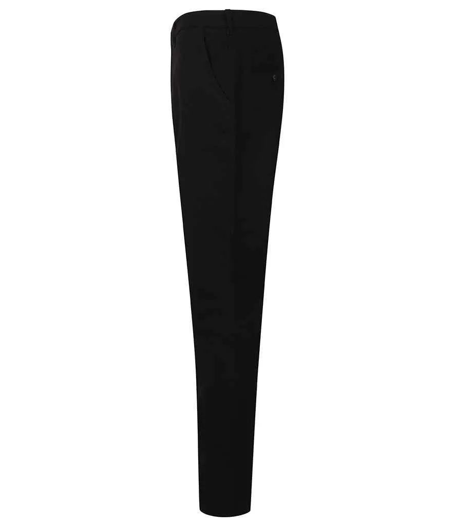 Henbury Ladies Stretch Chino Trousers | Black