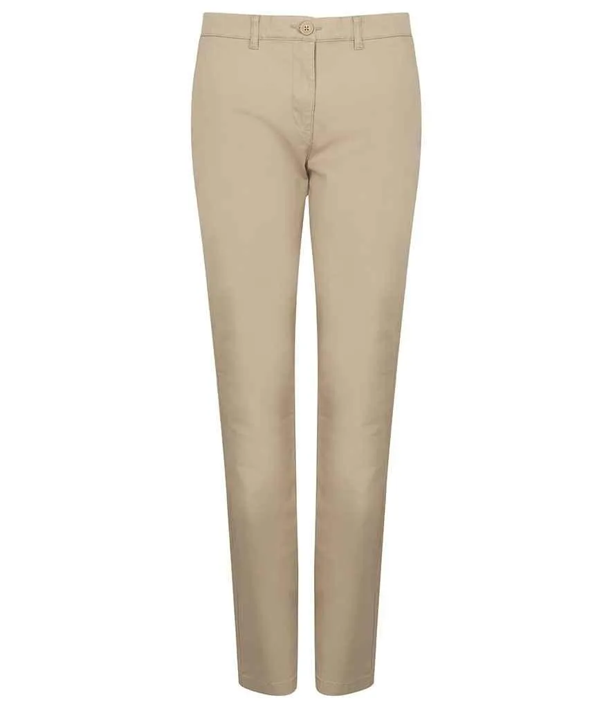 Henbury Ladies Stretch Chino Trousers