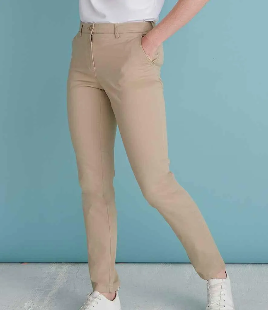 Henbury Ladies Stretch Chino Trousers