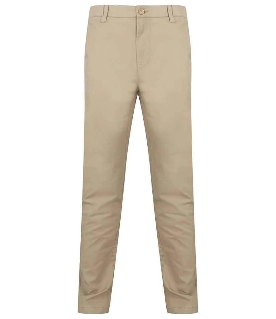 Henbury Stretch Flex Waistband Chino Trousers