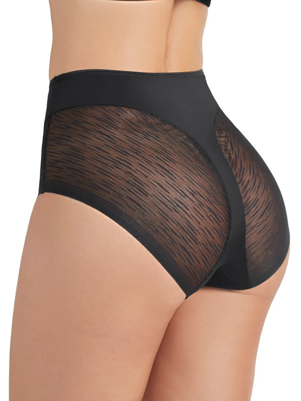 High-Waisted Sheer Lace Shaper Panty