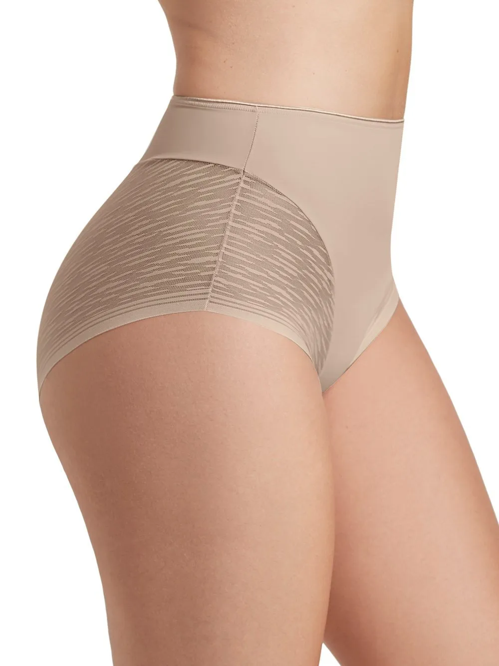 High-Waisted Sheer Lace Shaper Panty