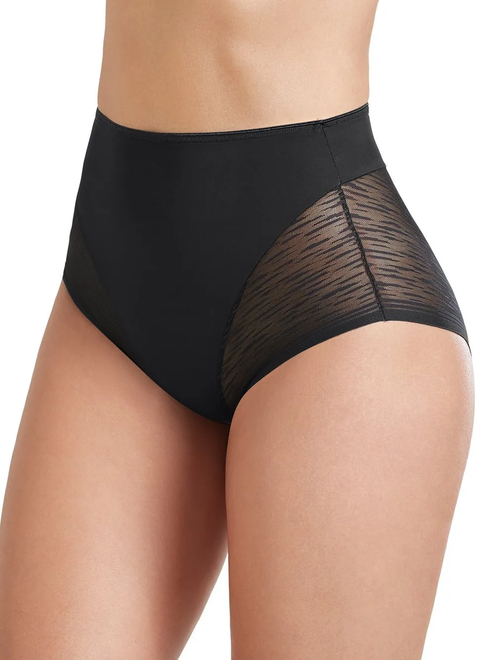 High-Waisted Sheer Lace Shaper Panty