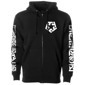HUIT SLEEVES - Black Men's Zip hoodie