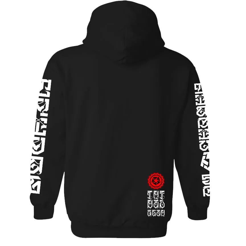 HUIT SLEEVES - Black Men's Zip hoodie