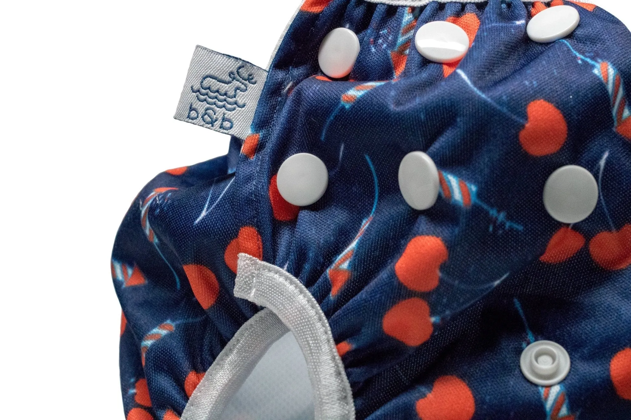 L/E Lauren Holiday Summer Cherry Bomb Print Nageuret Swim Diaper - 100% Proceeds to CF Foundation