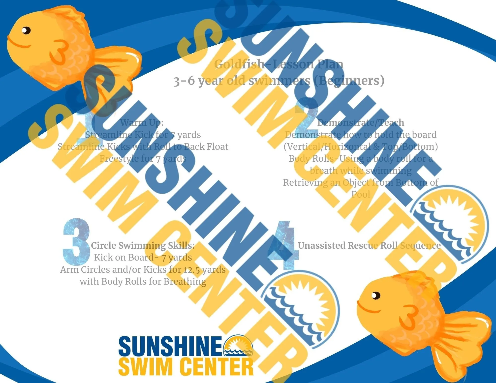 Learn to Swim- Lesson Plans Level 4-6 (Intermediate Levels)