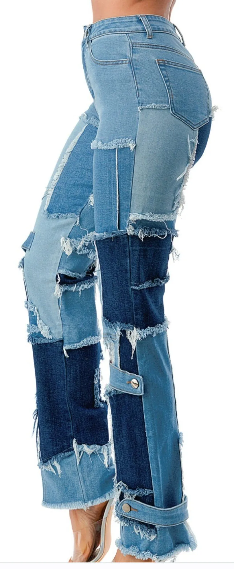 Patchwork Denim Jeans