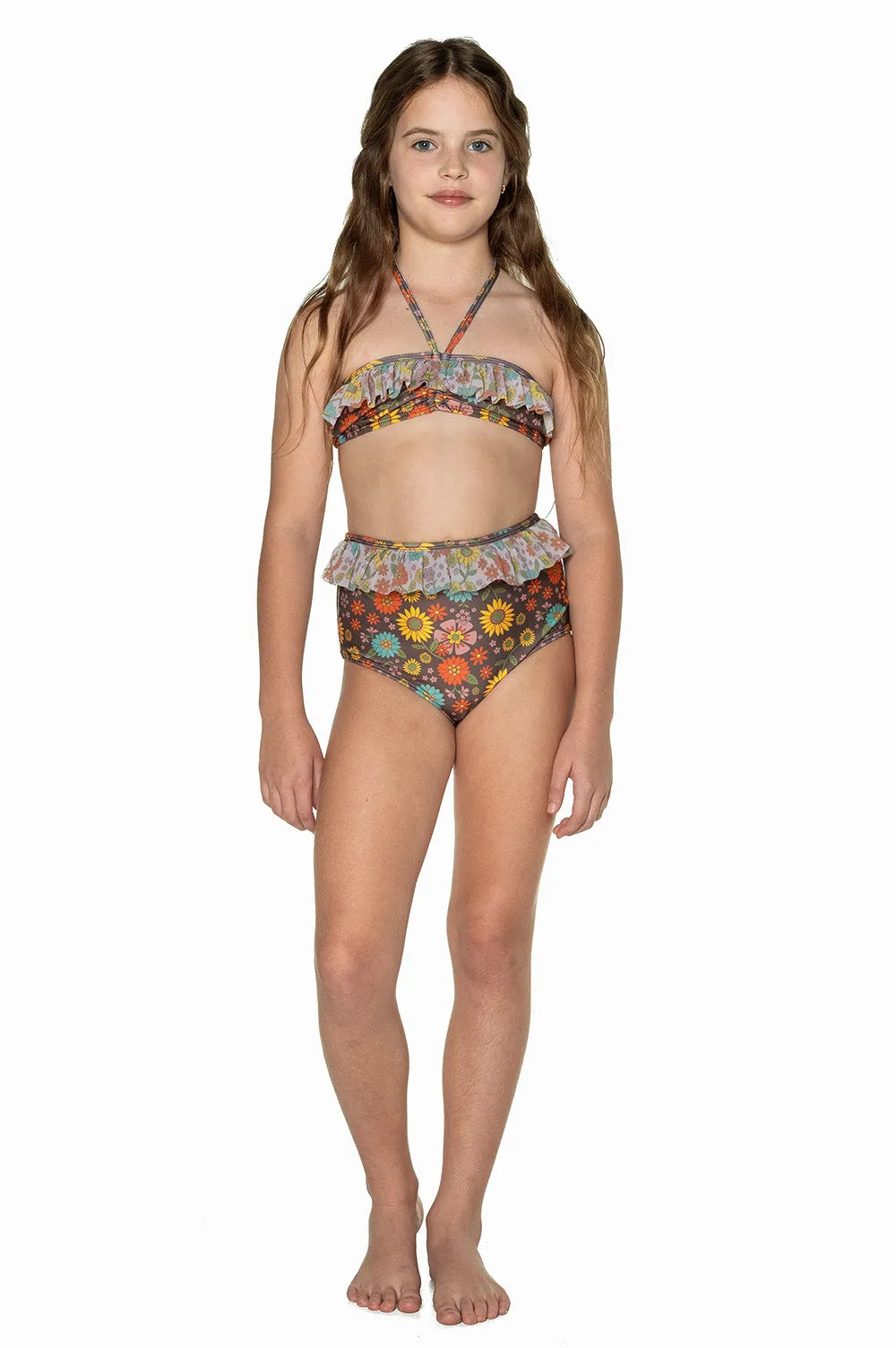 Peace, Love & Happiness High Waisted Bikini (Poppy)