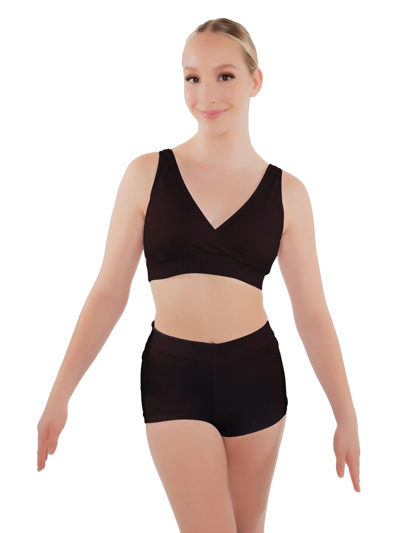 Solid Lycra High Waisted Short