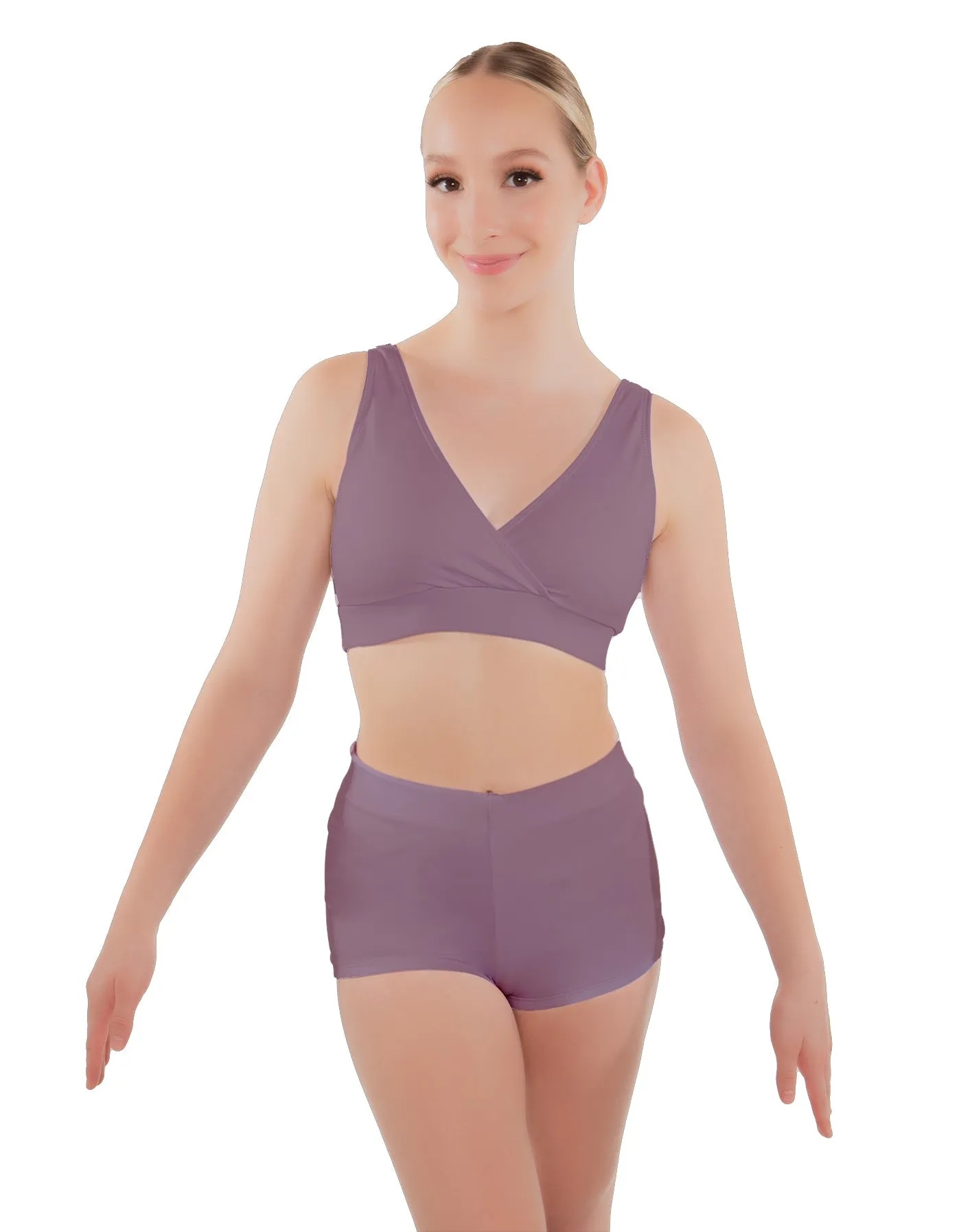Solid Lycra High Waisted Short