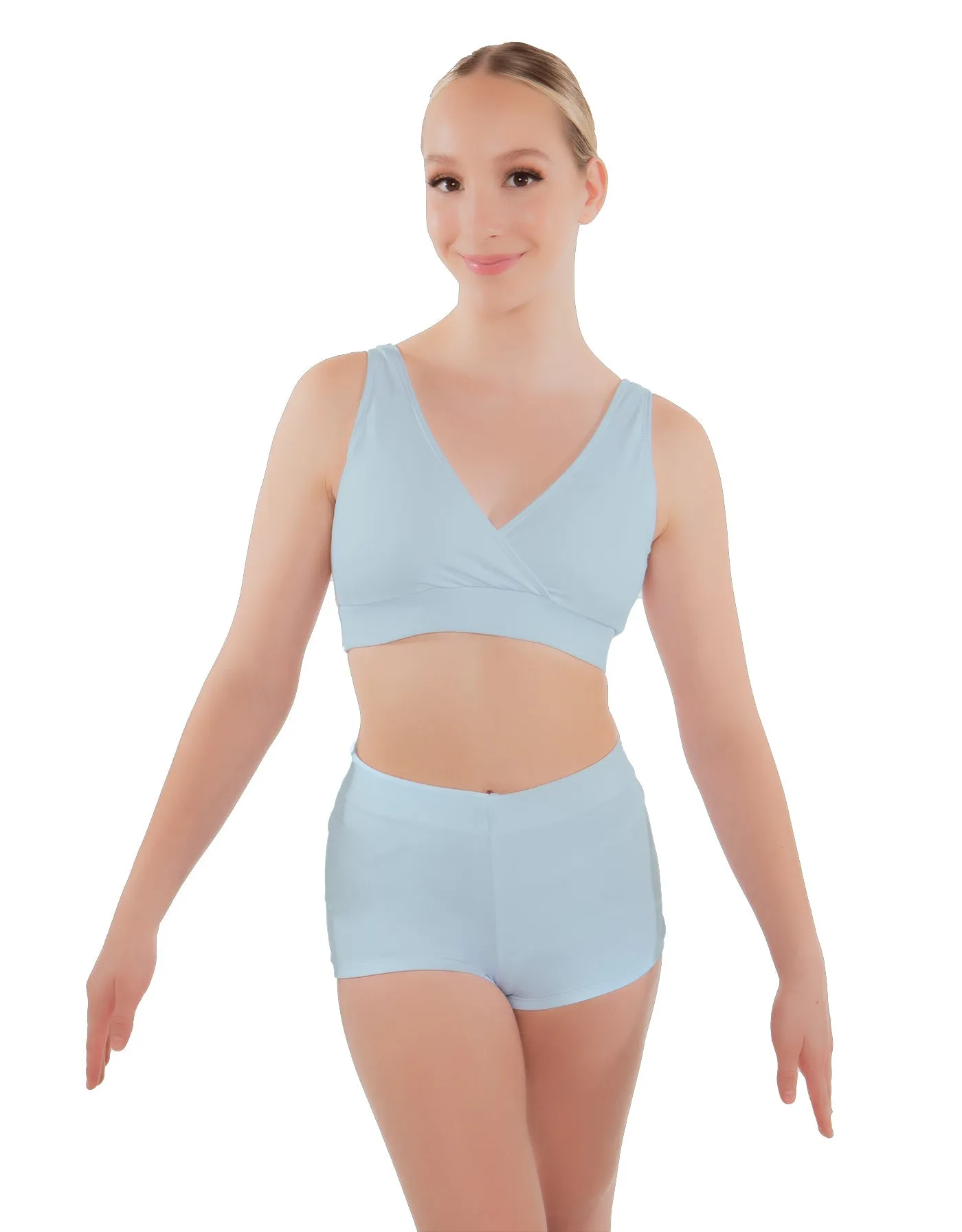 Solid Lycra High Waisted Short