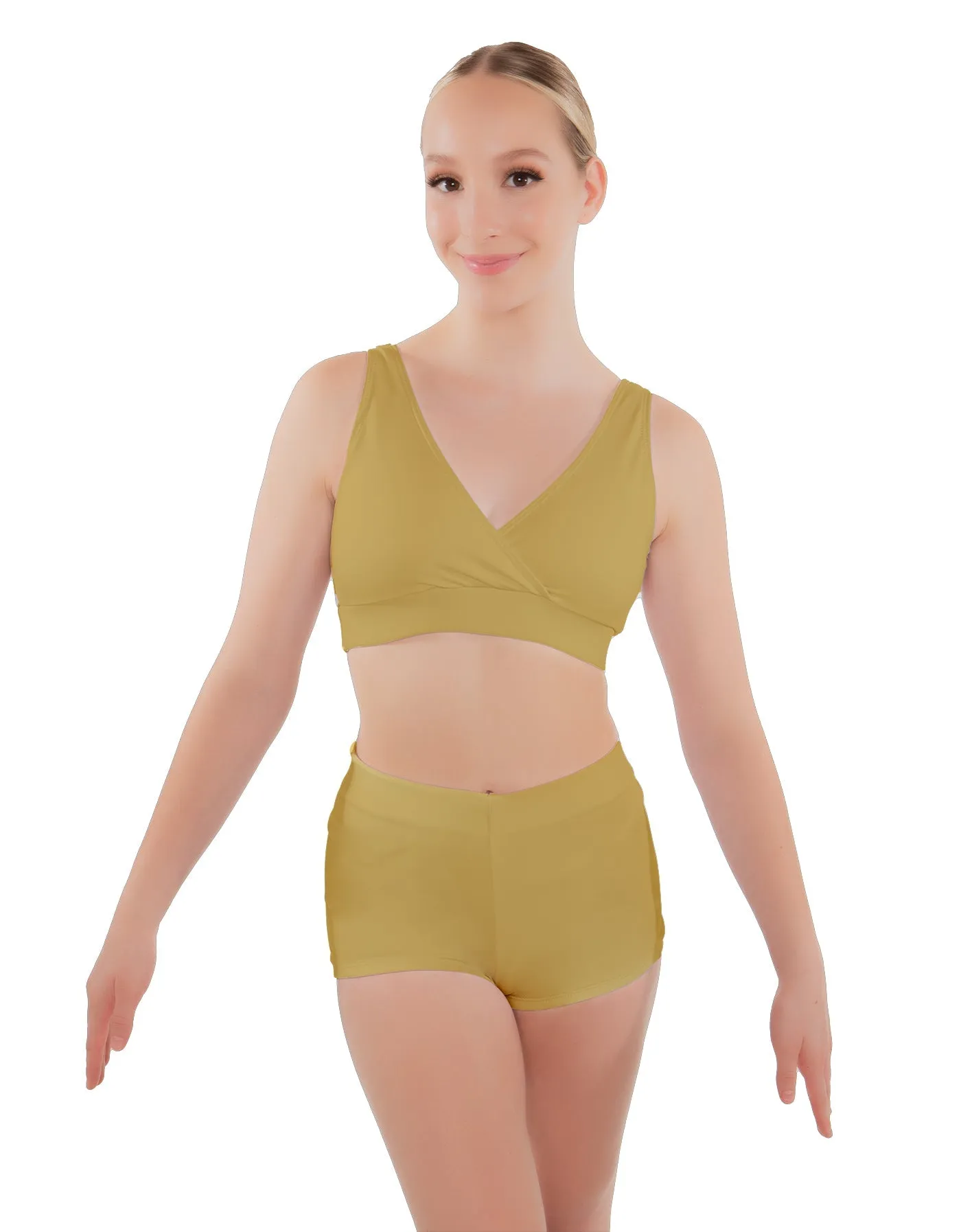 Solid Lycra High Waisted Short
