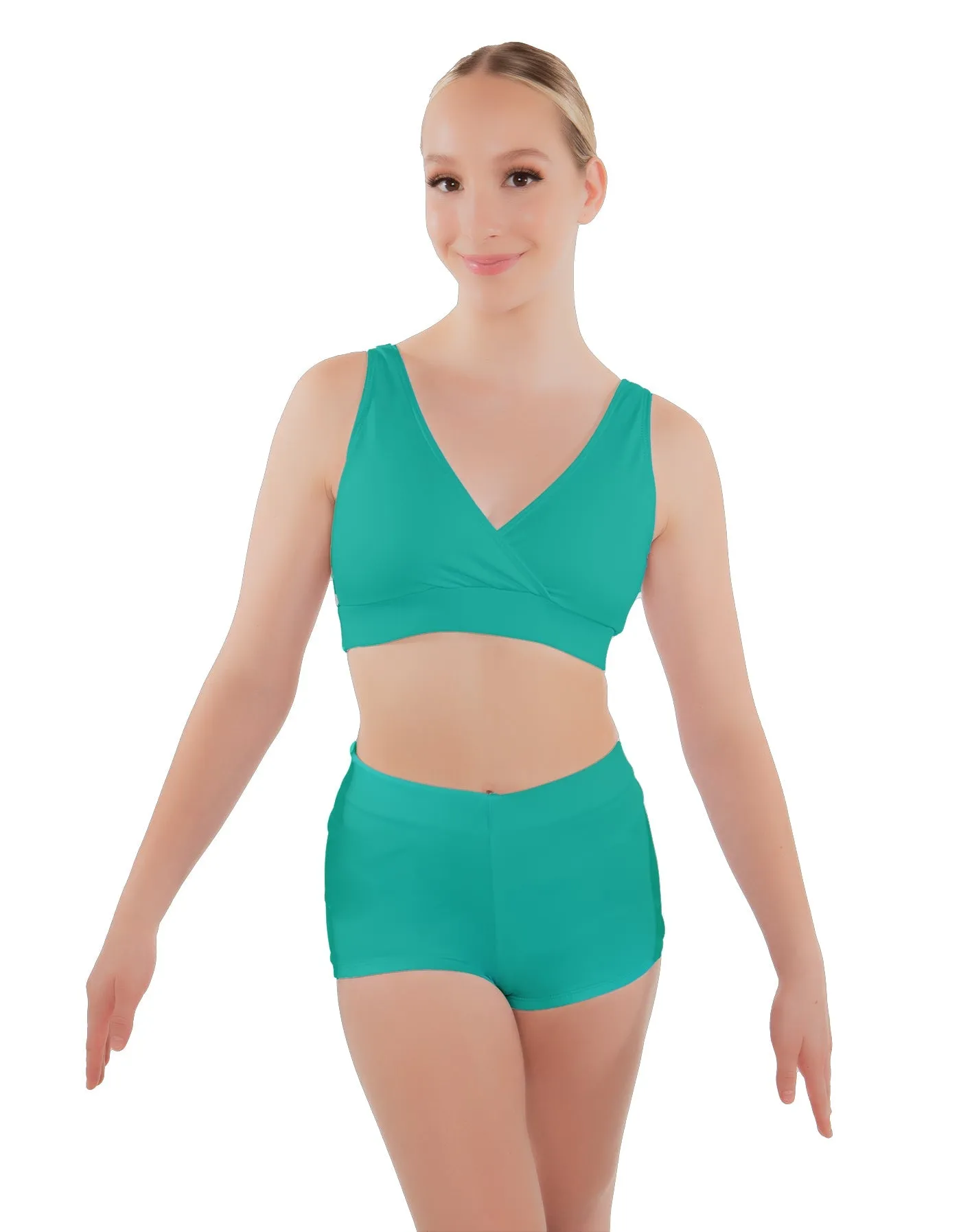 Solid Lycra High Waisted Short