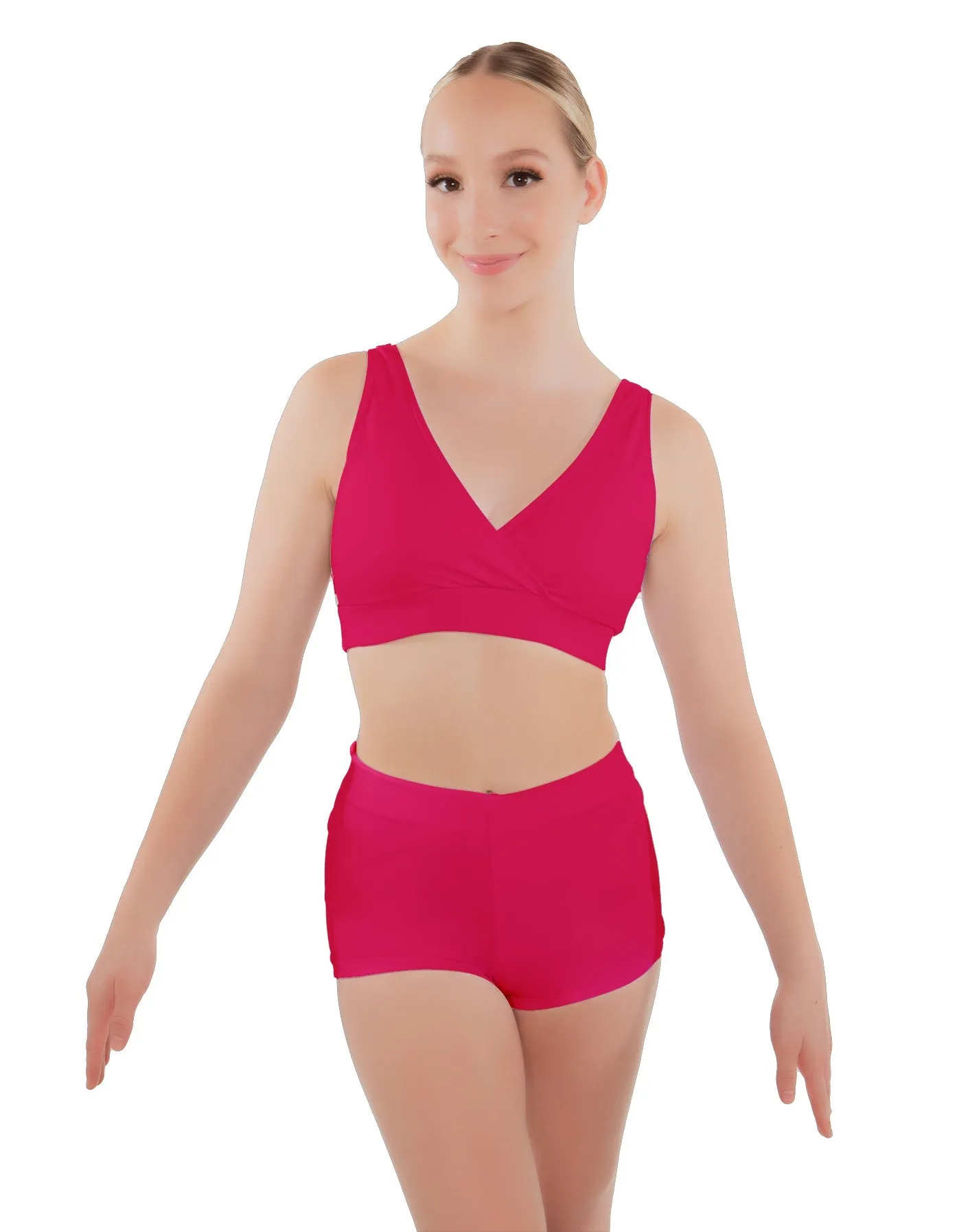 Solid Lycra High Waisted Short