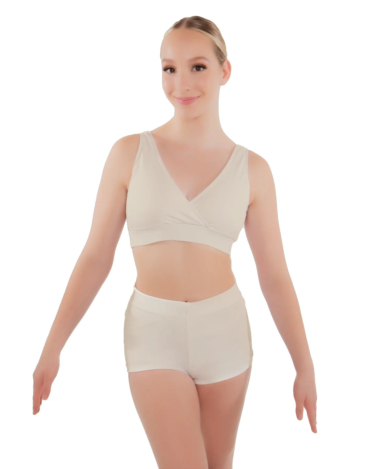Solid Lycra High Waisted Short