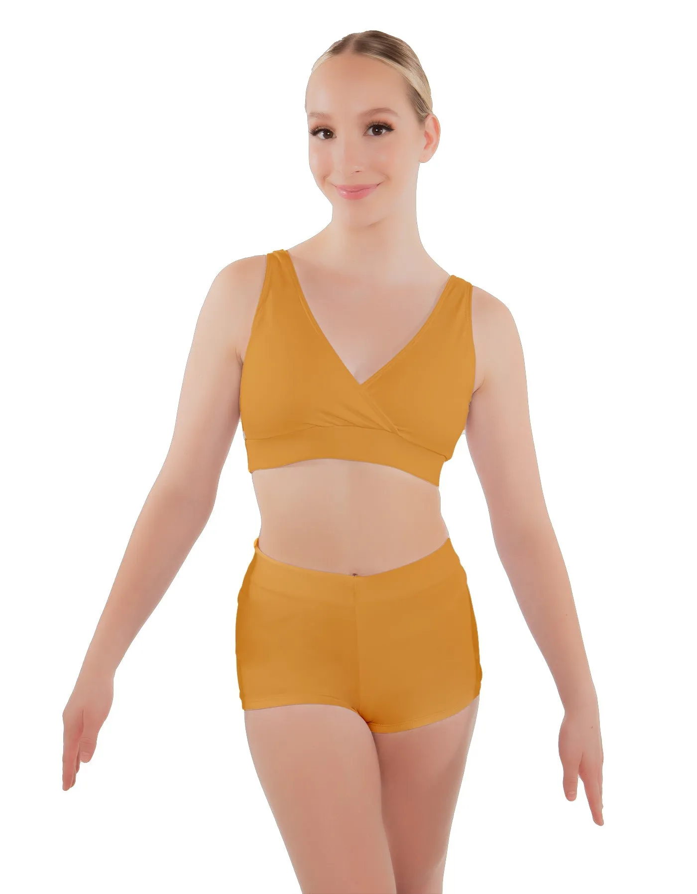 Solid Lycra High Waisted Short