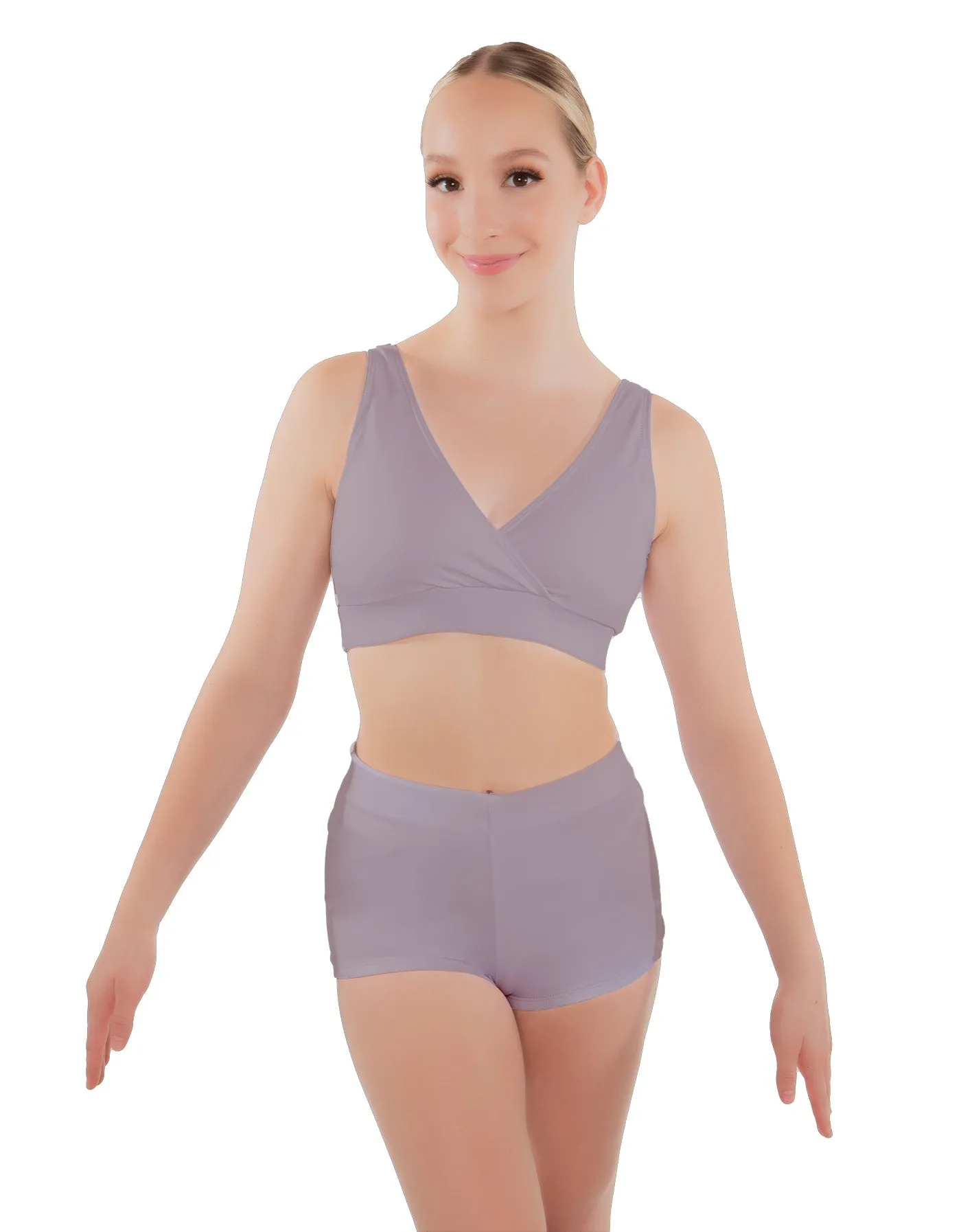 Solid Lycra High Waisted Short