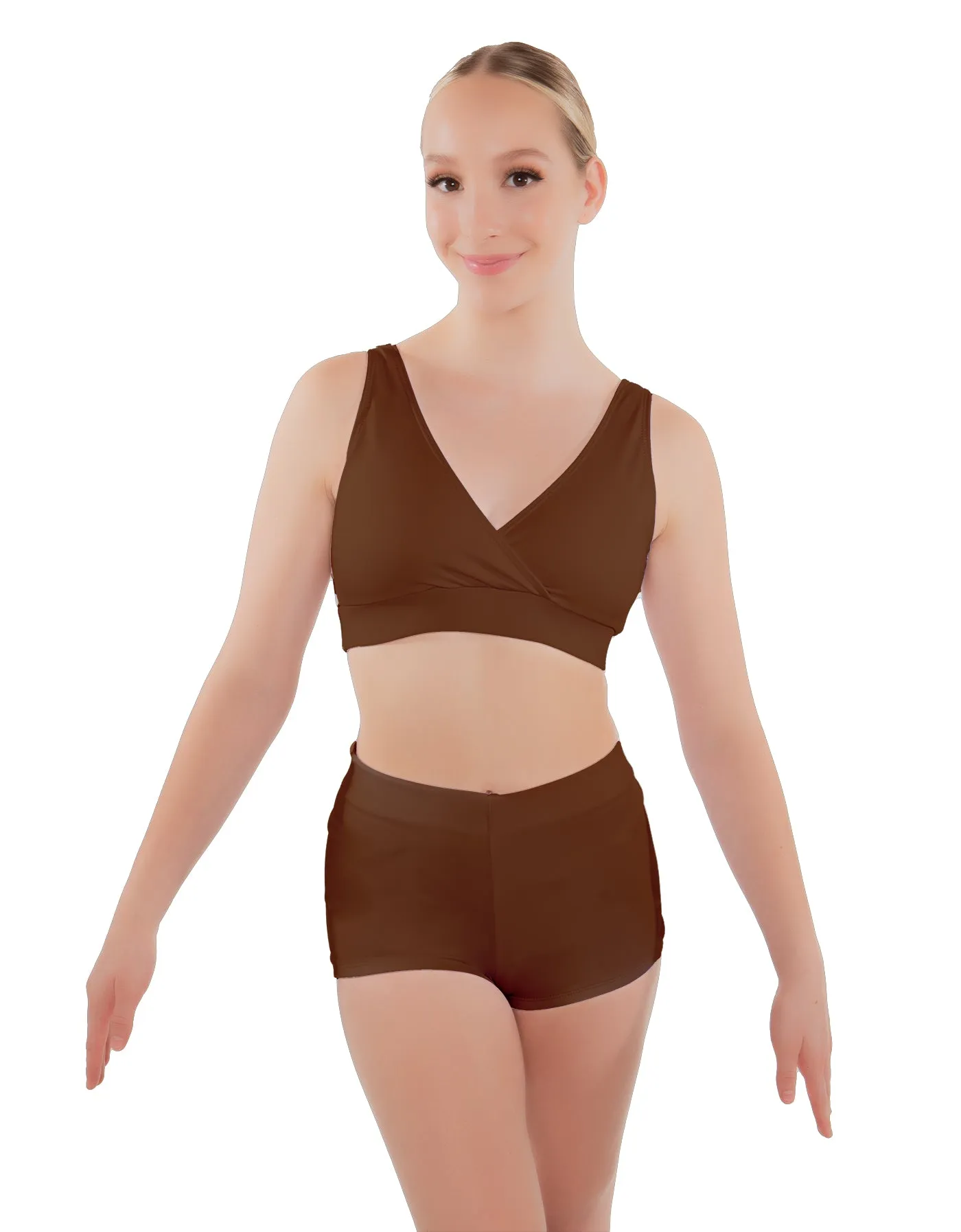 Solid Lycra High Waisted Short