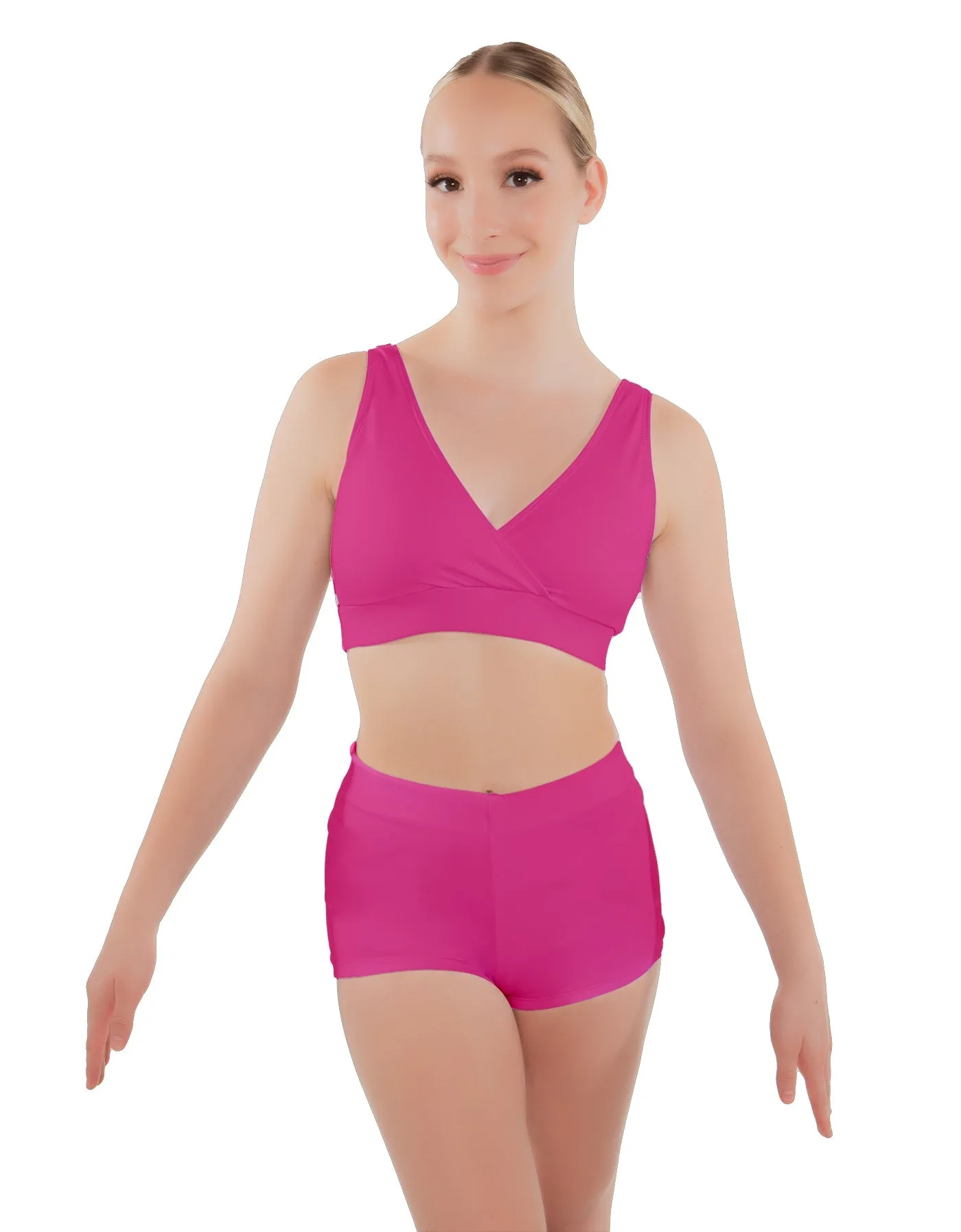 Solid Lycra High Waisted Short
