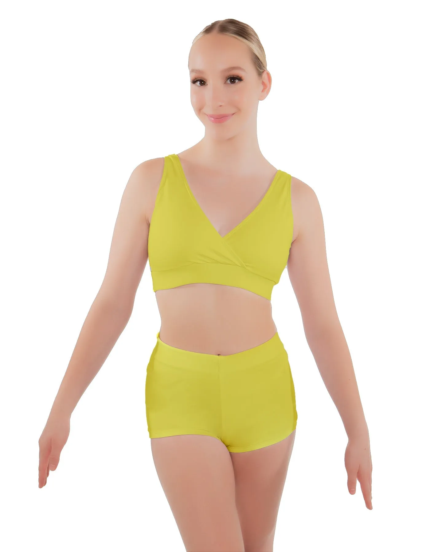 Solid Lycra High Waisted Short