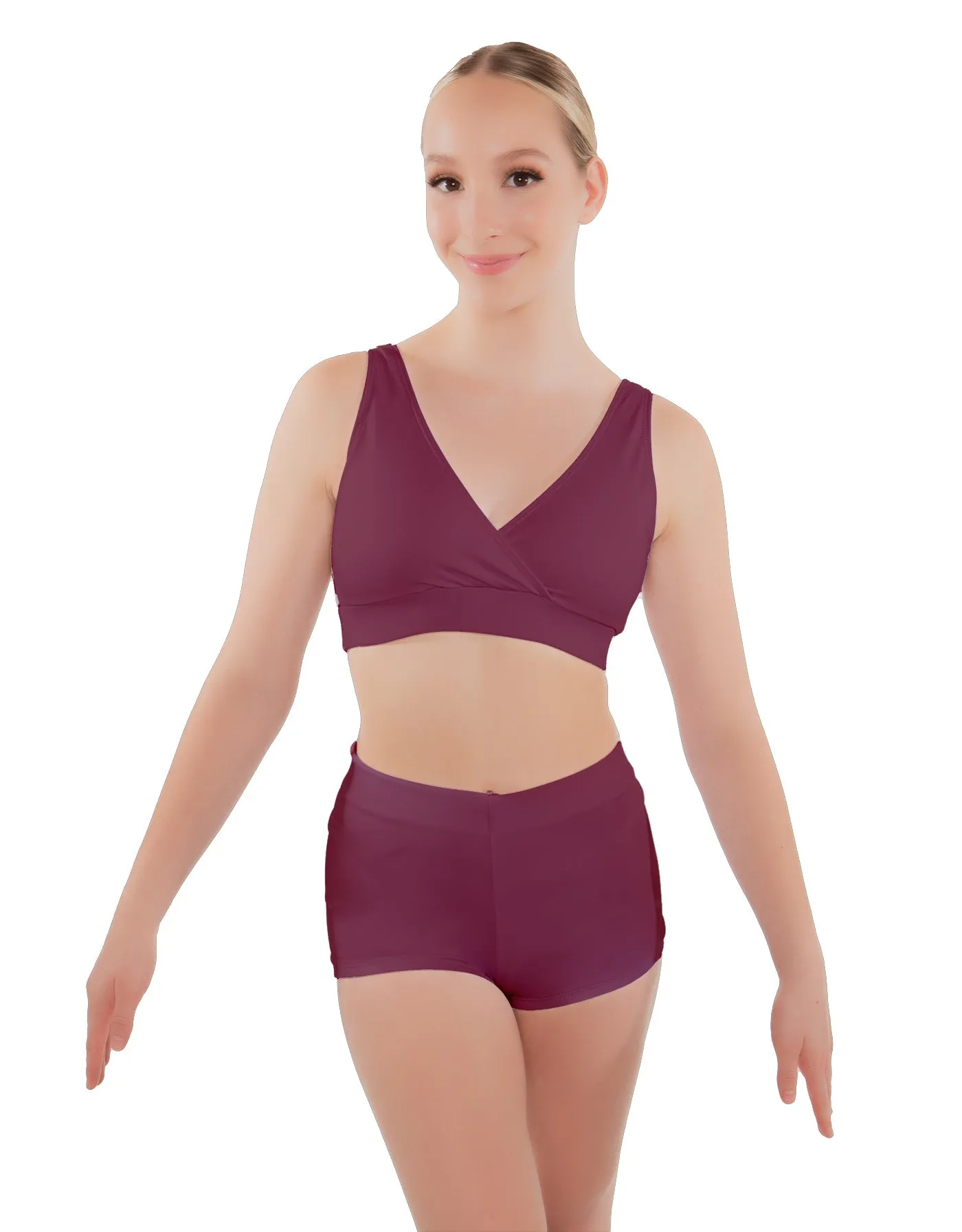 Solid Lycra High Waisted Short