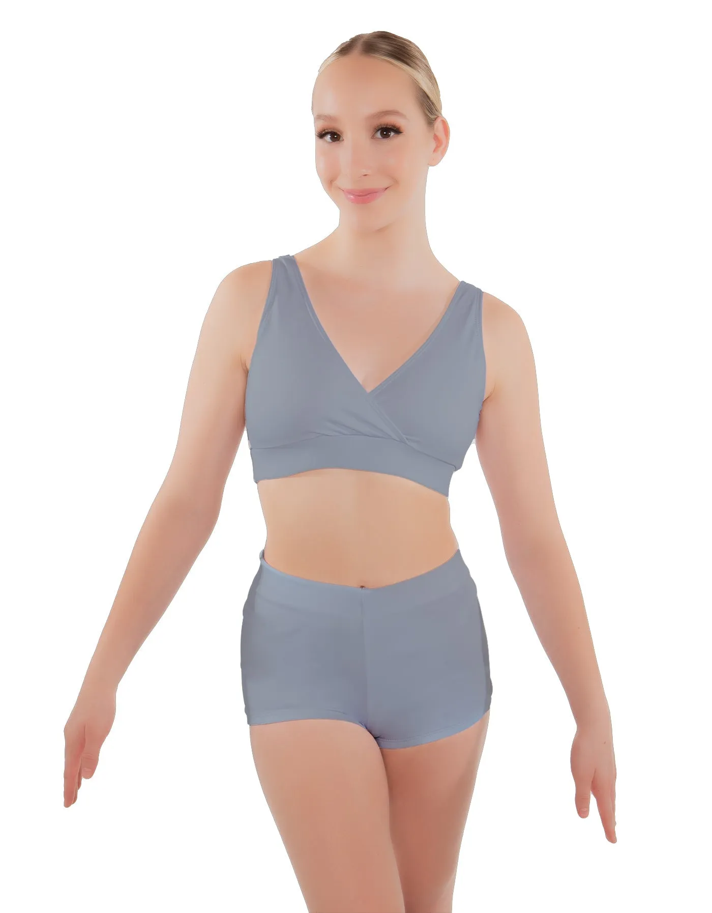 Solid Lycra High Waisted Short